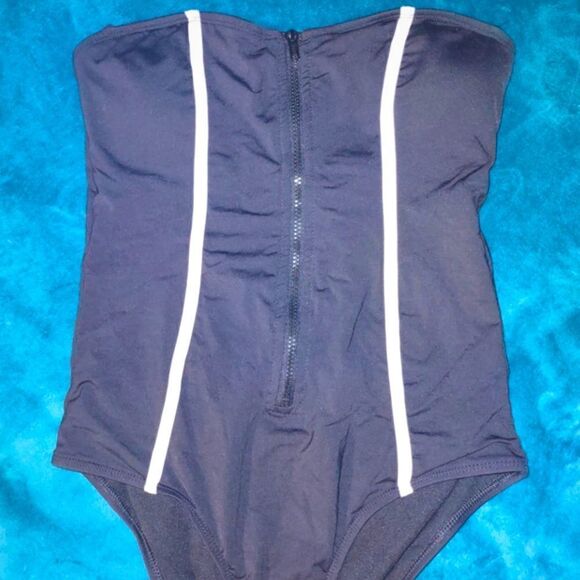 Apt. 9 strapless quarter zip bathing suit size large - Picture 1 of 3